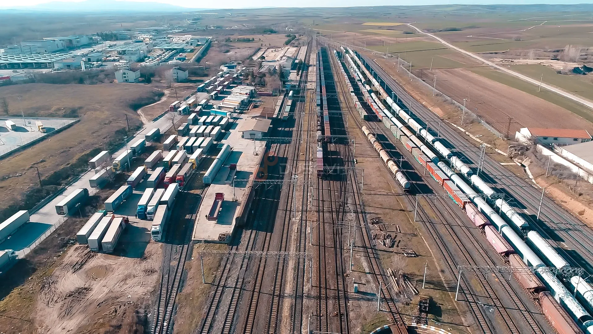 Edirne Kapıkule Tren İstasyonu Gabari Taşkın Sensörleri - Drone Çekimi - 1