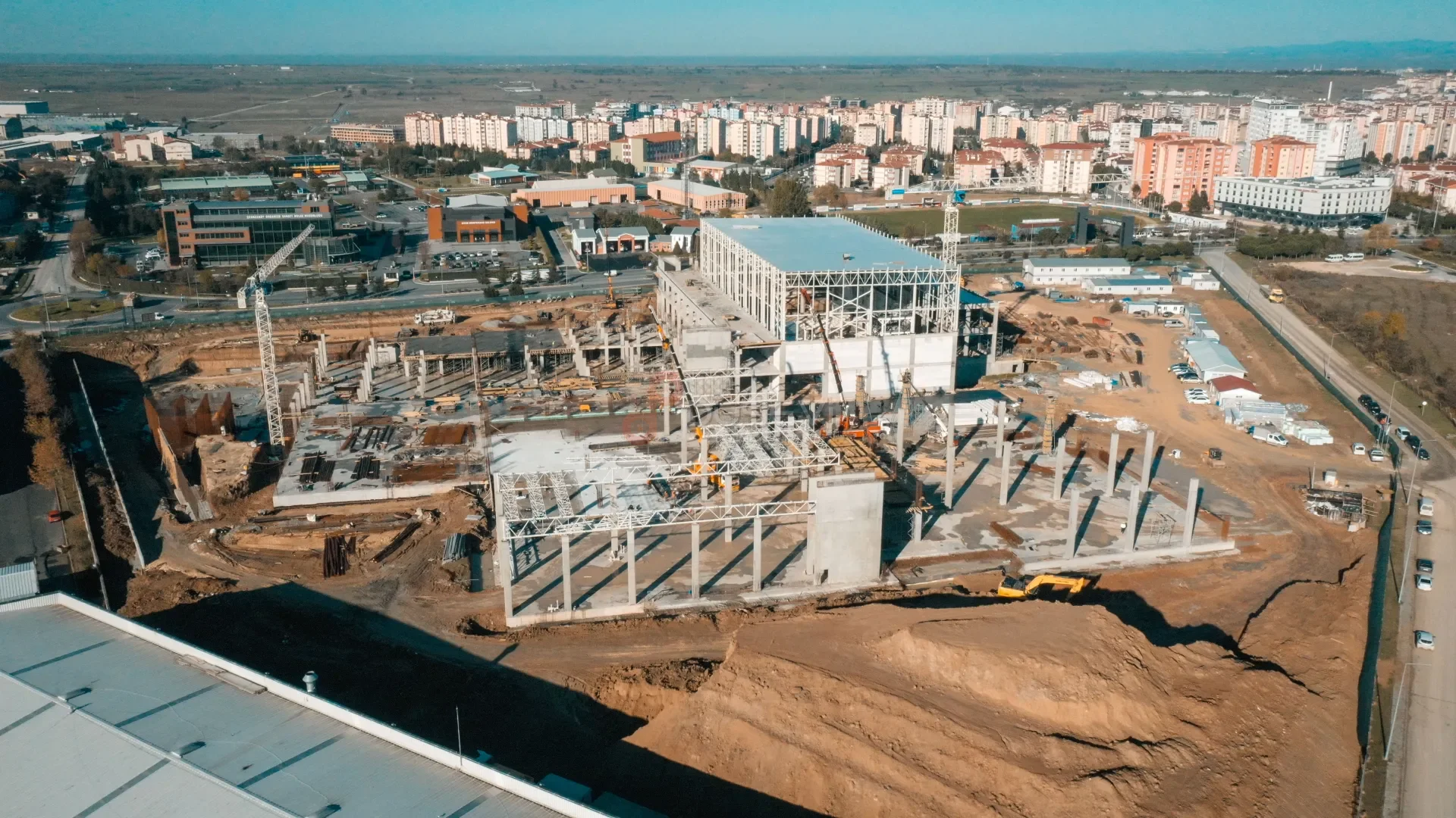 Kapaklı OSB Fabrika İnşaatı - Profesyonel Şantiye Drone Çekimi - 1