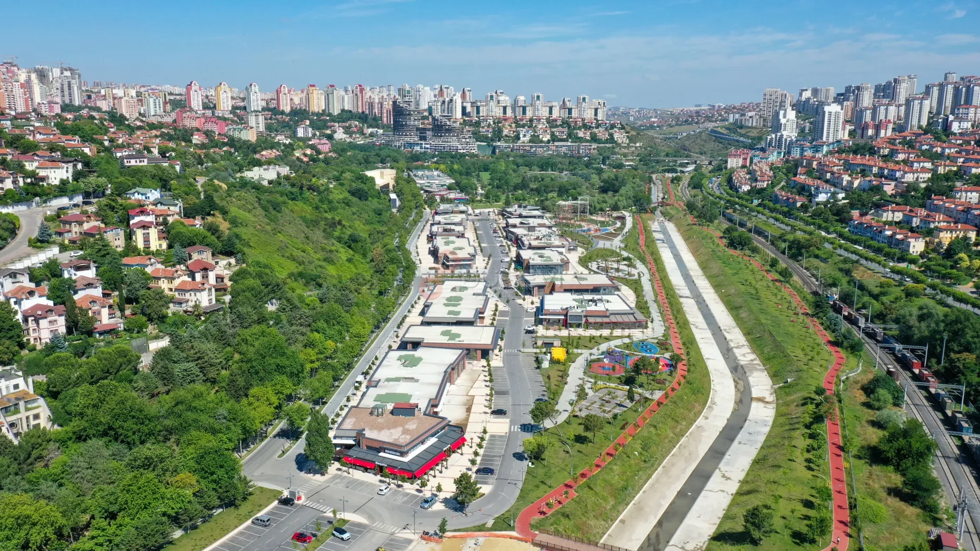 Bahçeşehir Park Cadde Sosyal Yaşam ve Ticari Alan Drone Çekimi - 1