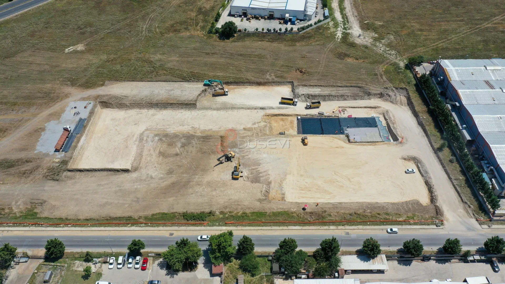 Çerkezköy Fabrika İnşaatı: Temelden Anahtar Teslime Drone ile İnşaat Takibi - 1