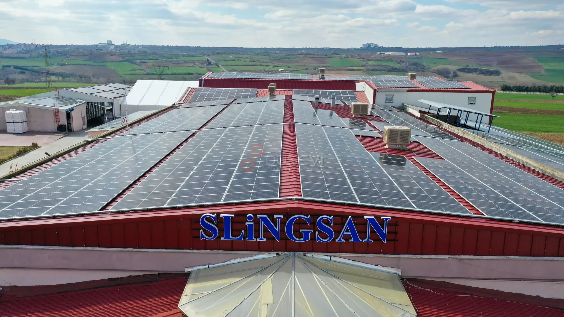 SOLARRA & Slingsan Çatı GES Projesi - Süleymanpaşa Profesyonel Drone Çekimi - 1