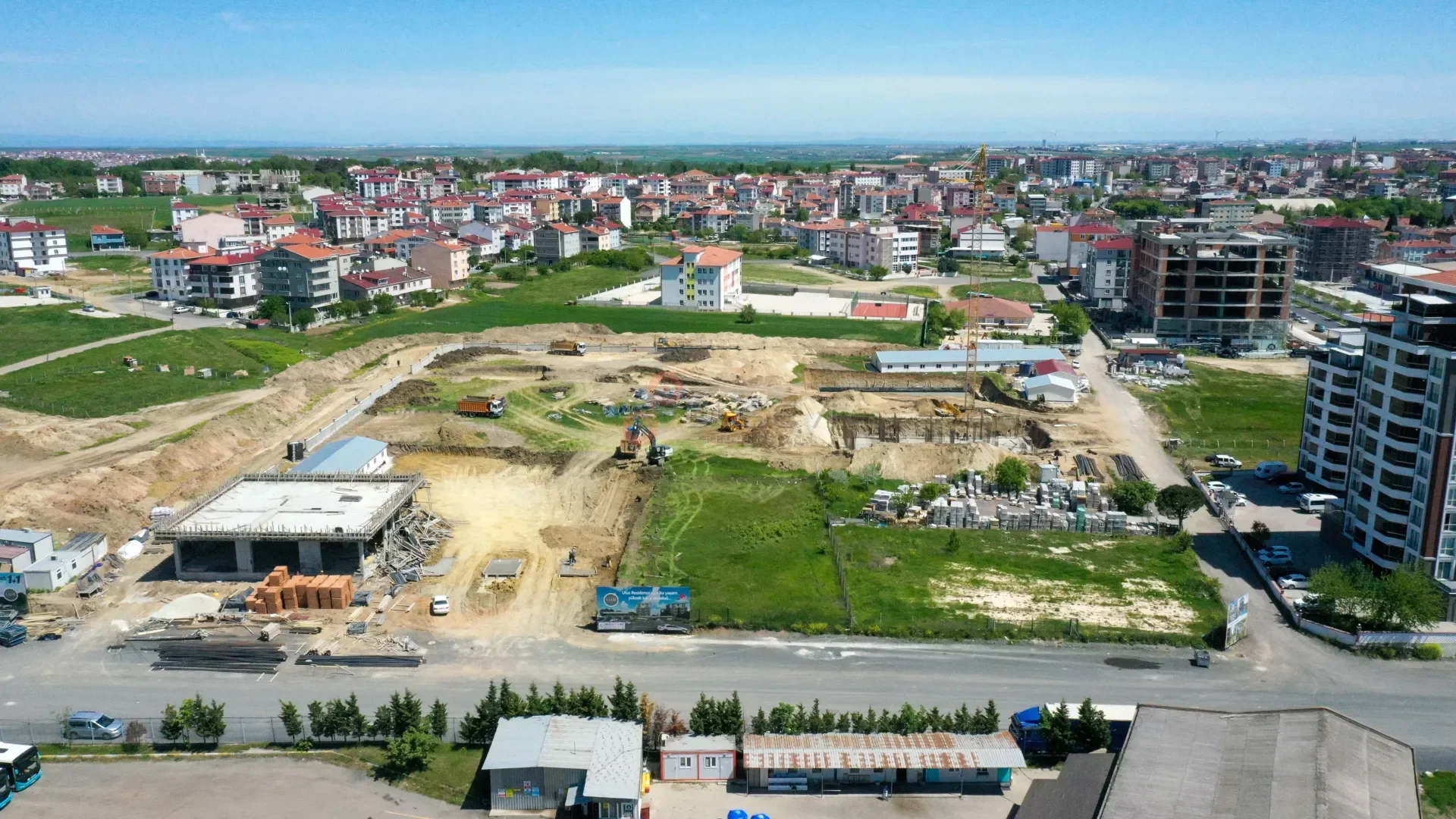 Çorlu İnşaat ve Fabrika Şantiyesi Profesyonel Drone ile İlerleme Takibi - 1