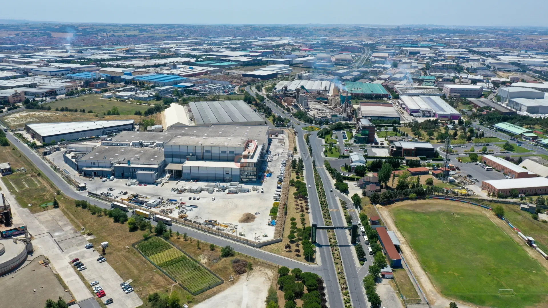 Çerkezköy OSB Fabrika ve Endüstriyel Tesis Profesyonel Drone Çekimi - 1