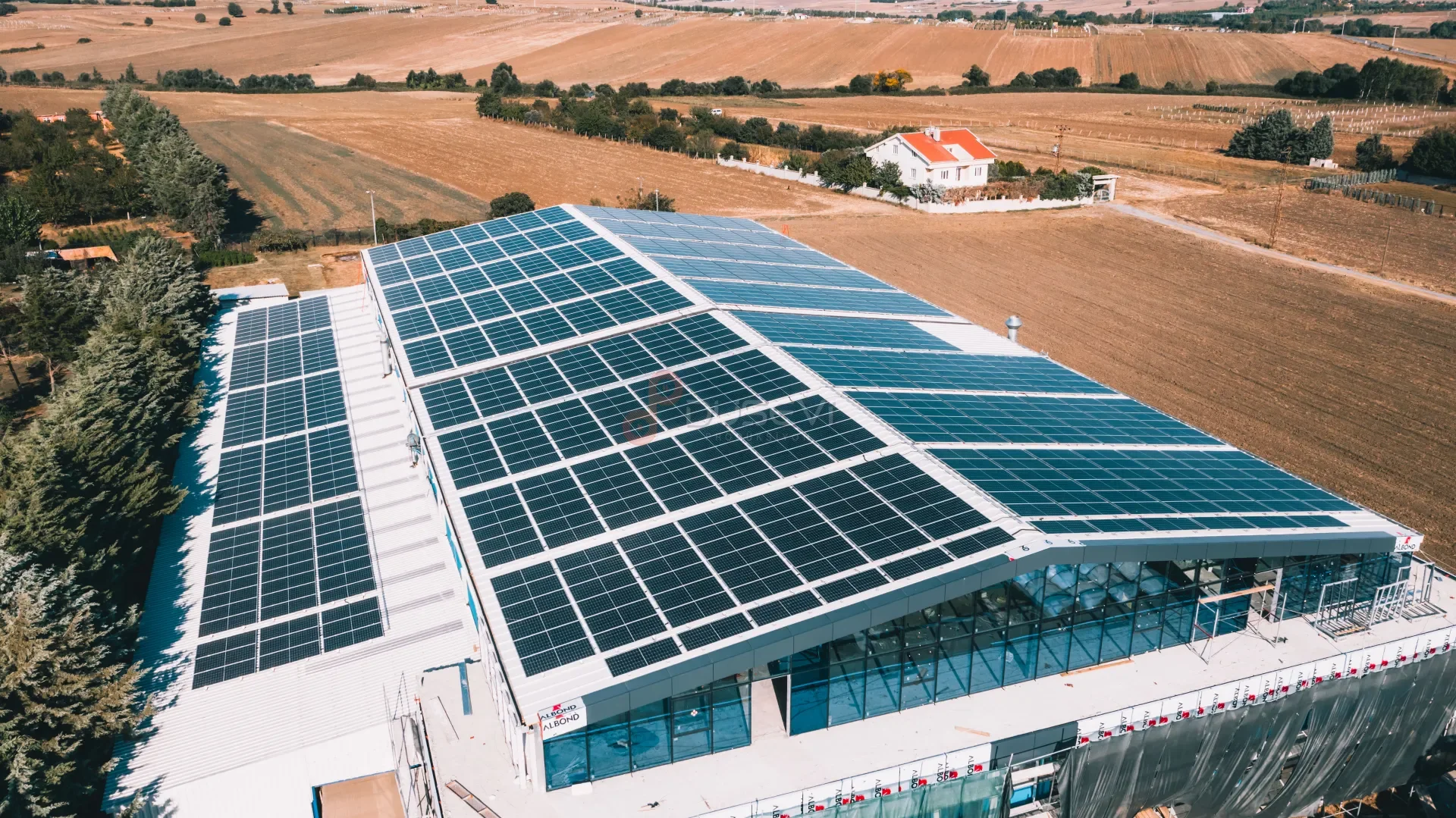 Solarra & Fly Soft Silivri Fabrikası Çatı GES Projesi Profesyonel Drone Çekimi - 1