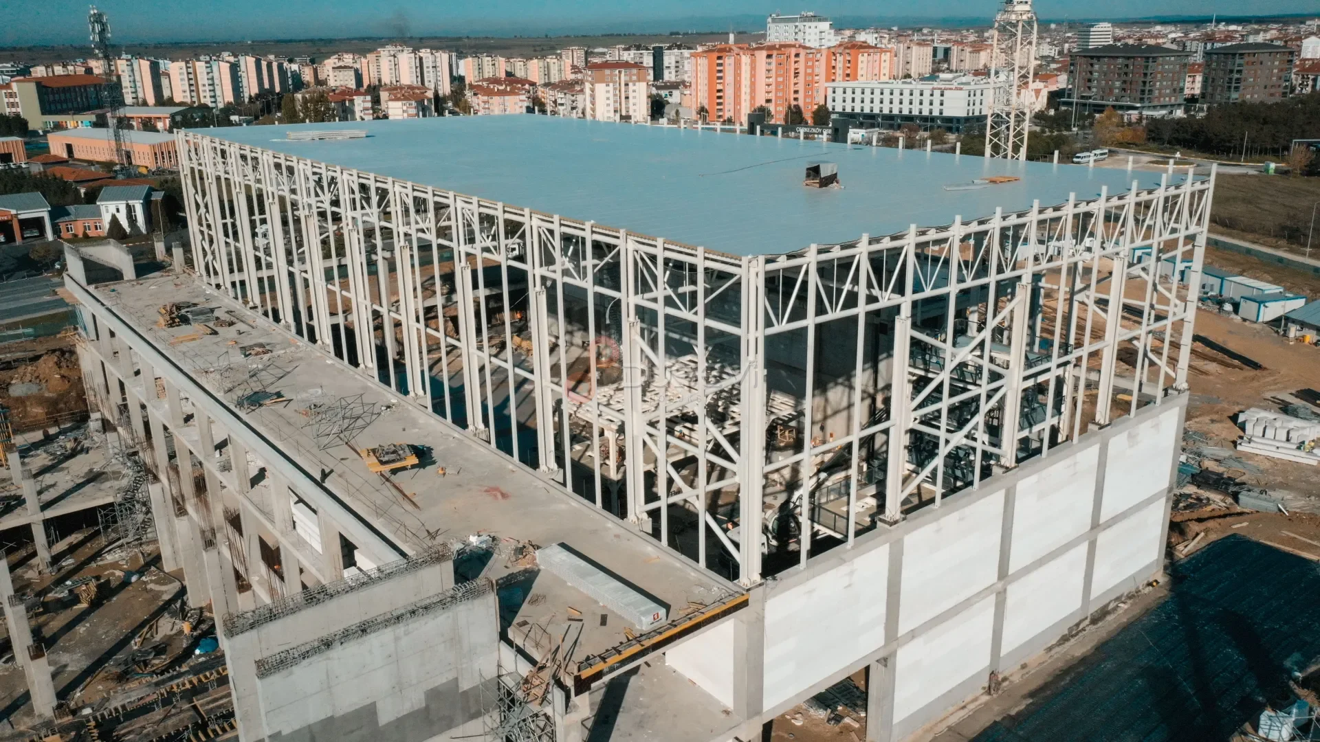 Kapaklı OSB Fabrika İnşaatı - Profesyonel Şantiye Drone Çekimi - 7
