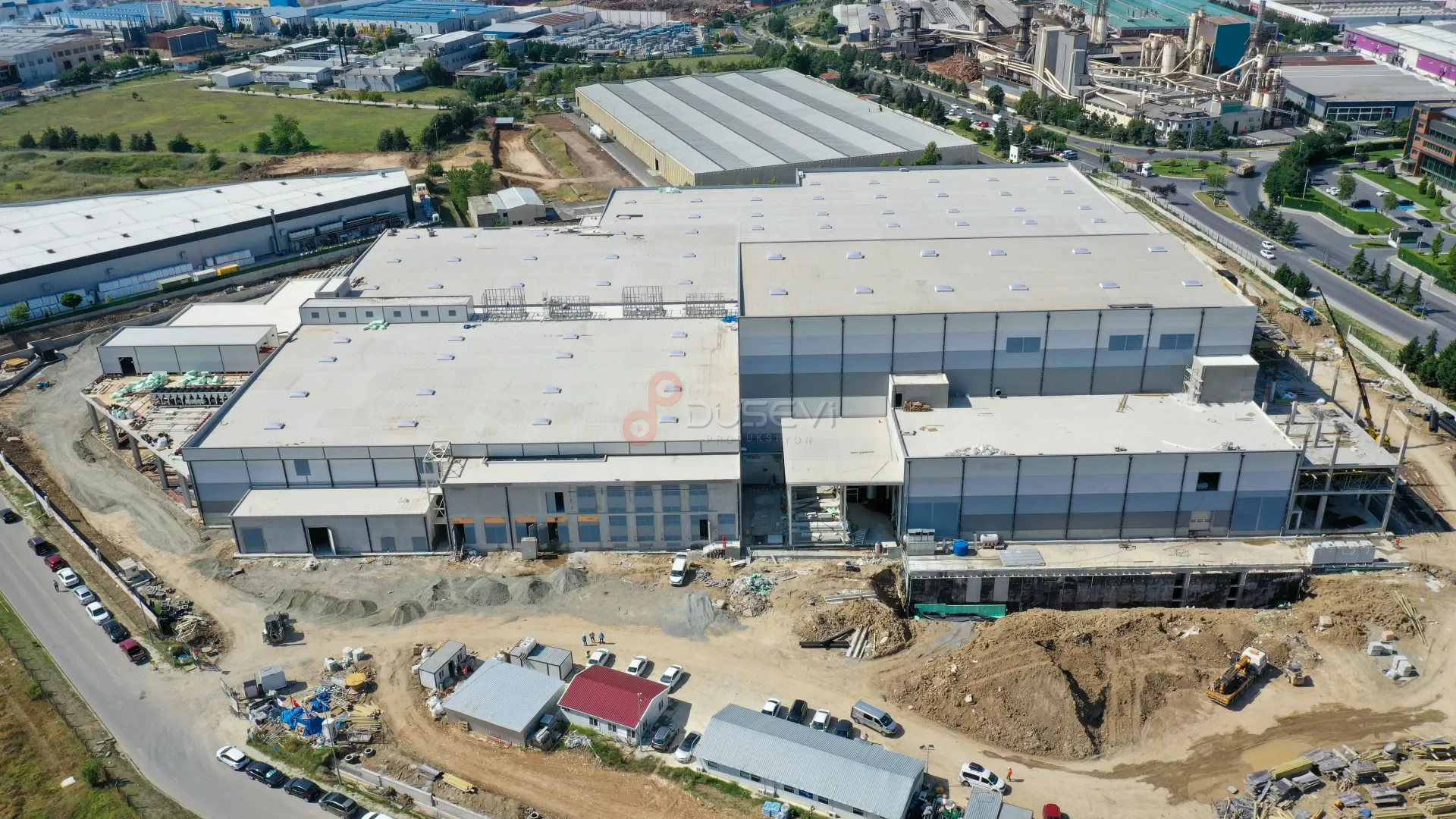 Çerkezköy OSB Fabrika İnşaatı - Profesyonel Drone ile Şantiye Takibi - 4