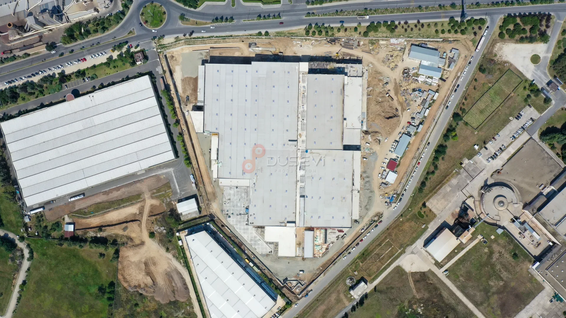 Çerkezköy OSB Fabrika İnşaatı - Profesyonel Drone ile Şantiye Takibi - 8