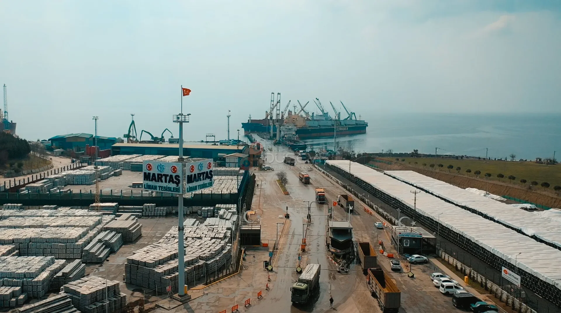 Marmaraereğlisi Martaş Limanı - Deniz Lojistiği ve Port Operasyonları Drone - 5