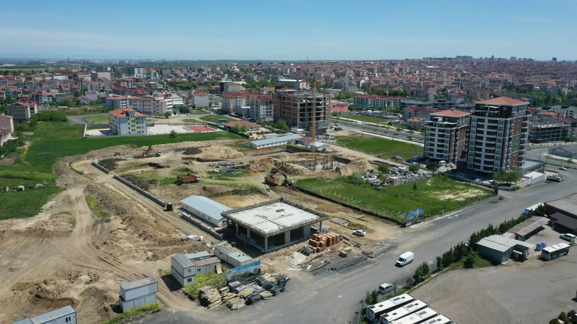 Çorlu İnşaat ve Fabrika Şantiyesi Profesyonel Drone ile İlerleme Takibi - 2