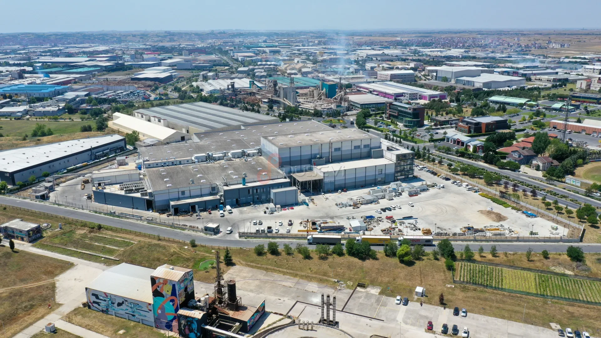 Çerkezköy OSB Fabrika ve Endüstriyel Tesis Profesyonel Drone Çekimi - 7