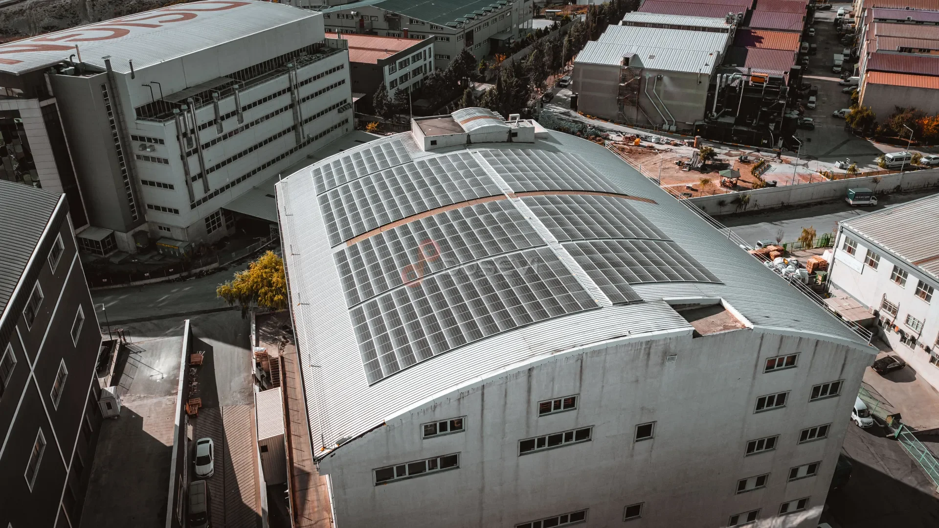Solarra & Alsan İplik Hadımköy Fabrikası Çatı GES Projesi Profesyonel Drone Çekimi - 3