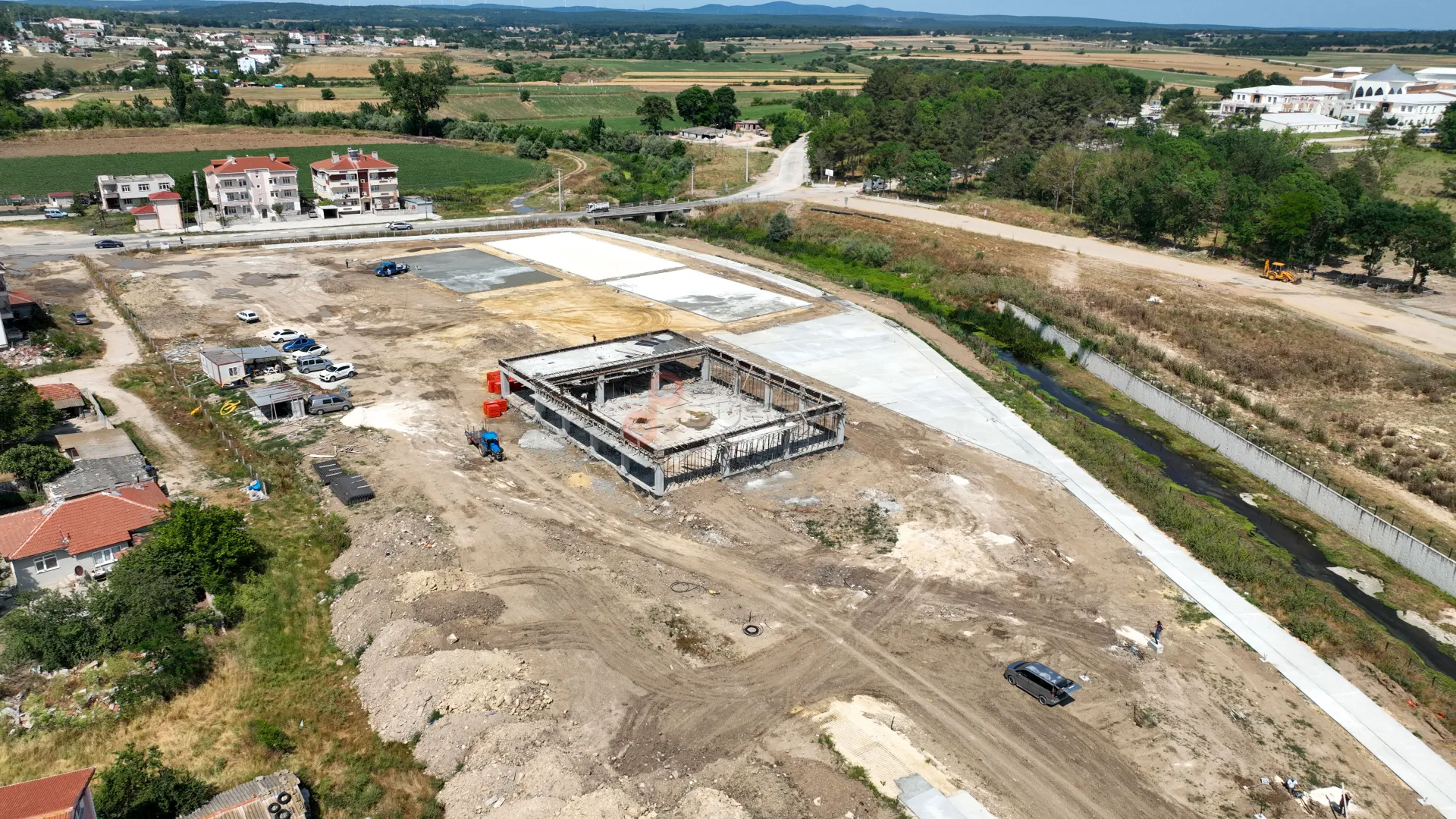 Saray Tekirdağ Kurumsal İnşaat Projesi ve Şantiye Sahası Profesyonel Drone Çekimi - 4