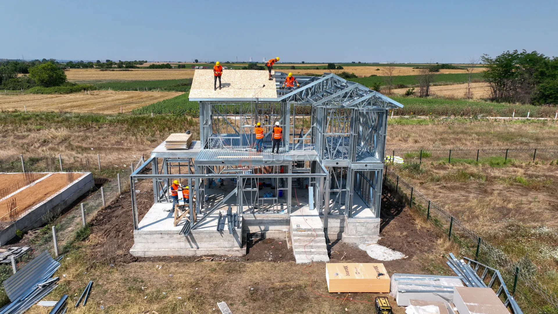 Lüleburgaz Modern Villa ve Bina İnşaat Projeleri Profesyonel Drone Çekimi - 2