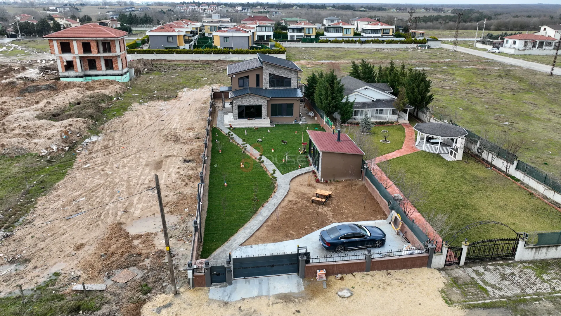 Çerkezköy Ambardere Lüks Villa Projeleri Profesyonel Drone ve Mimari Tanıtım Çekimi - 3