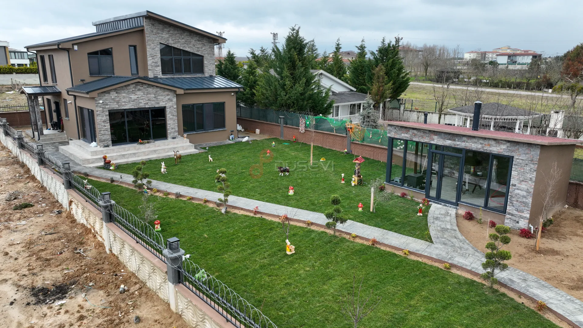 Çerkezköy Ambardere Lüks Villa Projeleri Profesyonel Drone ve Mimari Tanıtım Çekimi - 6