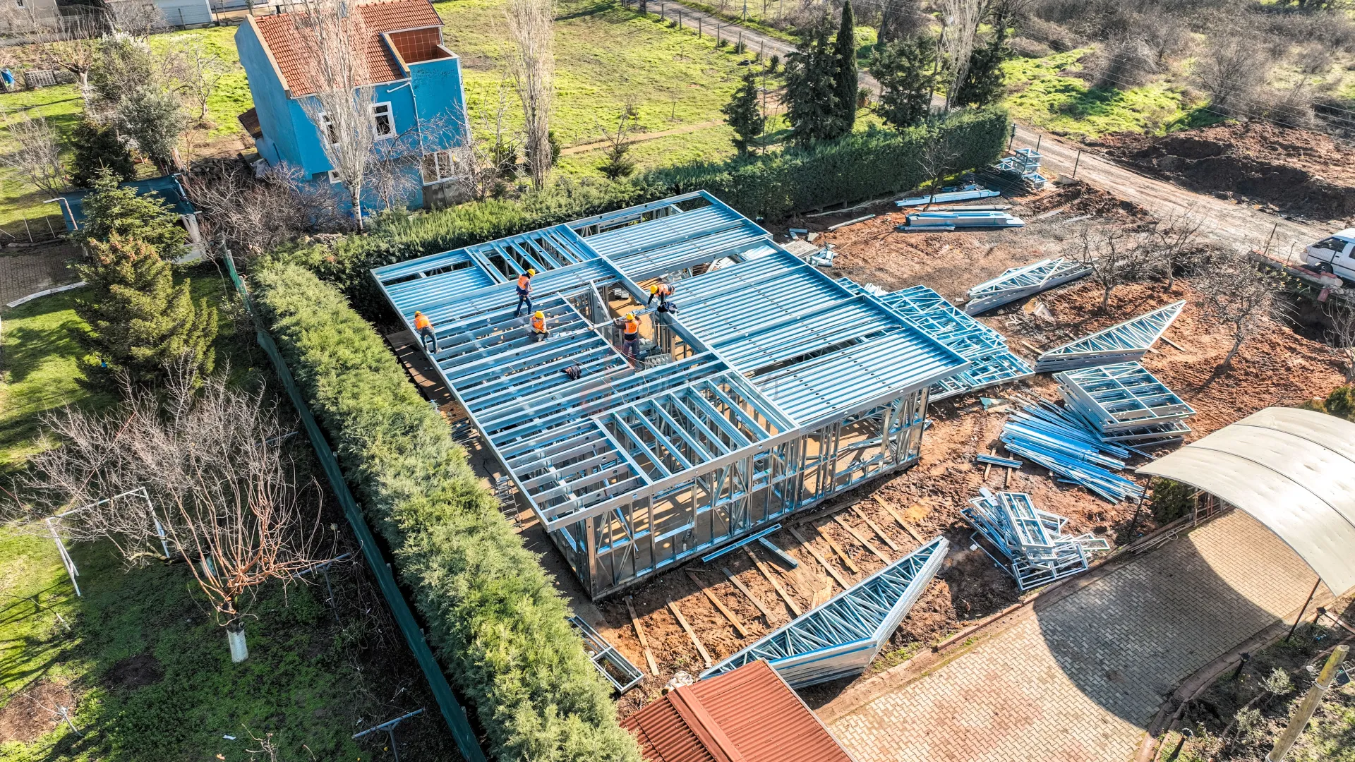 Çorlu Modern Konut ve Lüks Villa Projeleri Profesyonel Drone ve Mimari Tanıtım Çekimi - 3
