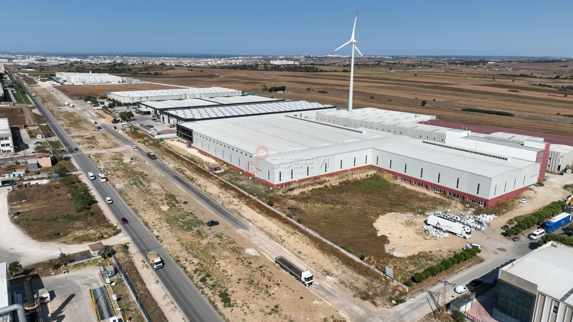 Çorlu Endüstriyel Tesis ve Fabrika Dış Cephe Profesyonel Drone Çekimi - 5