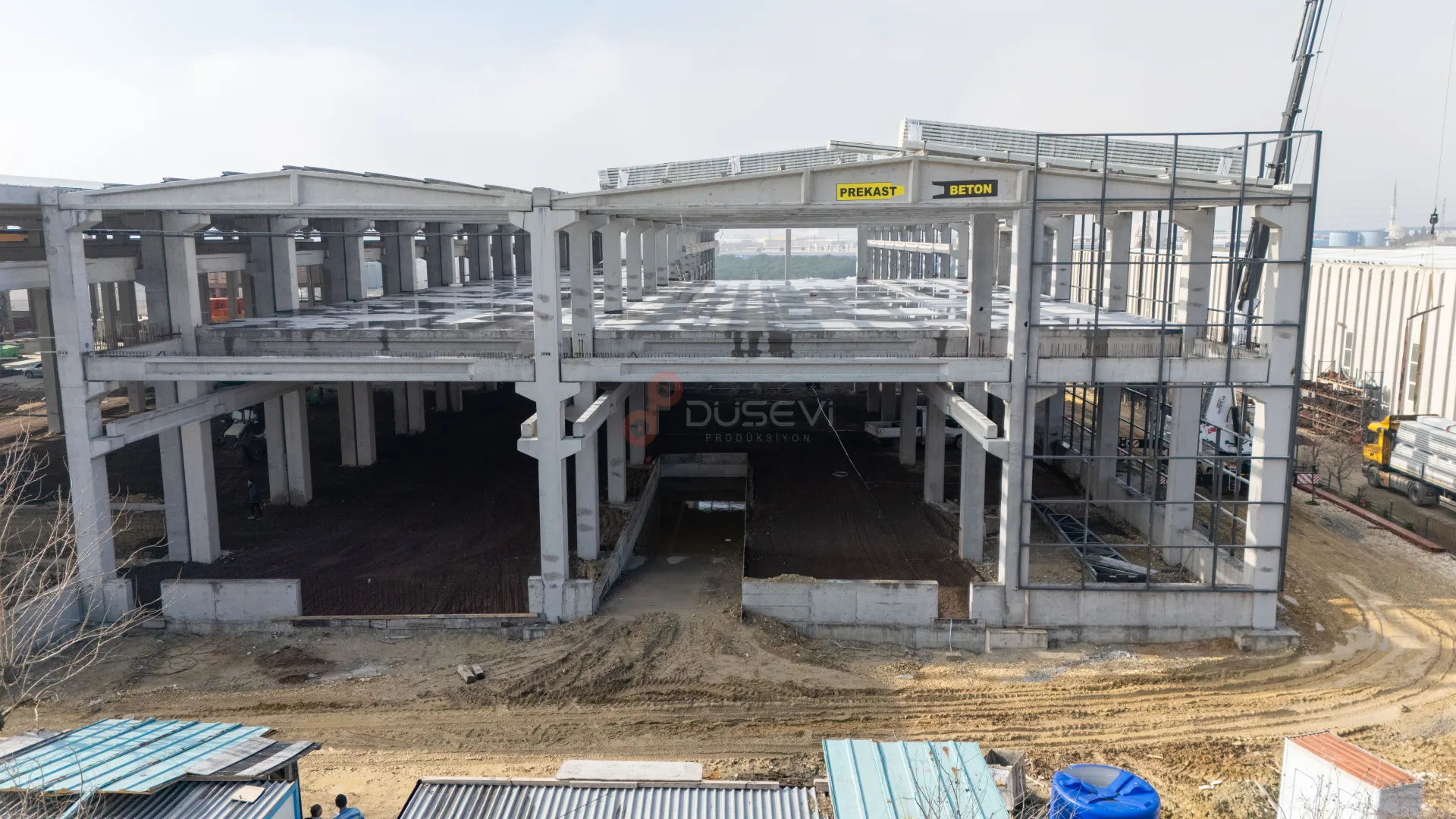 Çorlu OSB Endüstriyel Fabrika İnşaatı ve Şantiye Süreçleri Profesyonel Drone Çekimi - 2