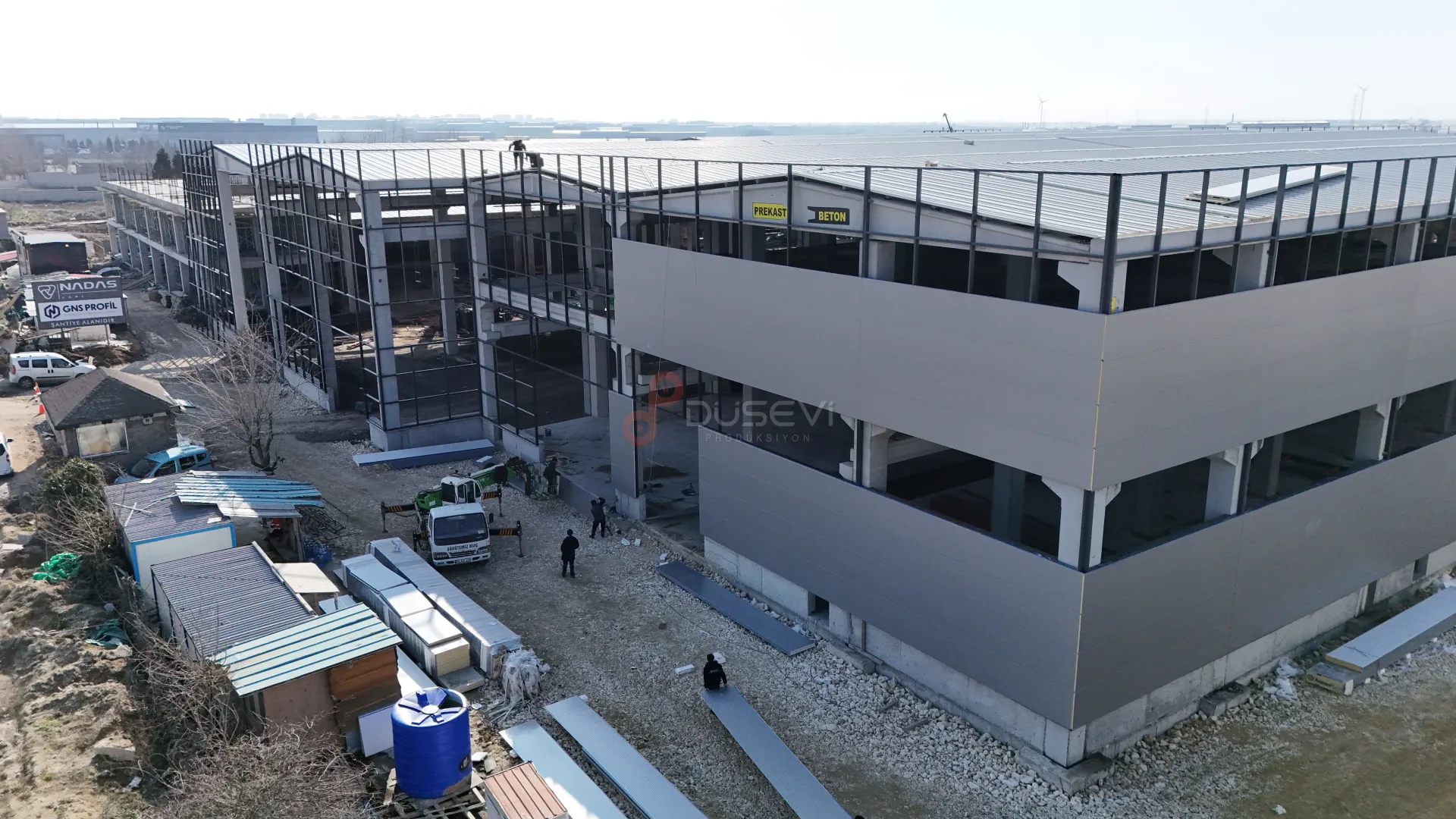 Çorlu Organize Sanayi Bölgesi (OSB) Fabrika İnşaatı ve Şantiye Süreçleri Profesyonel Drone Çekimi - 3