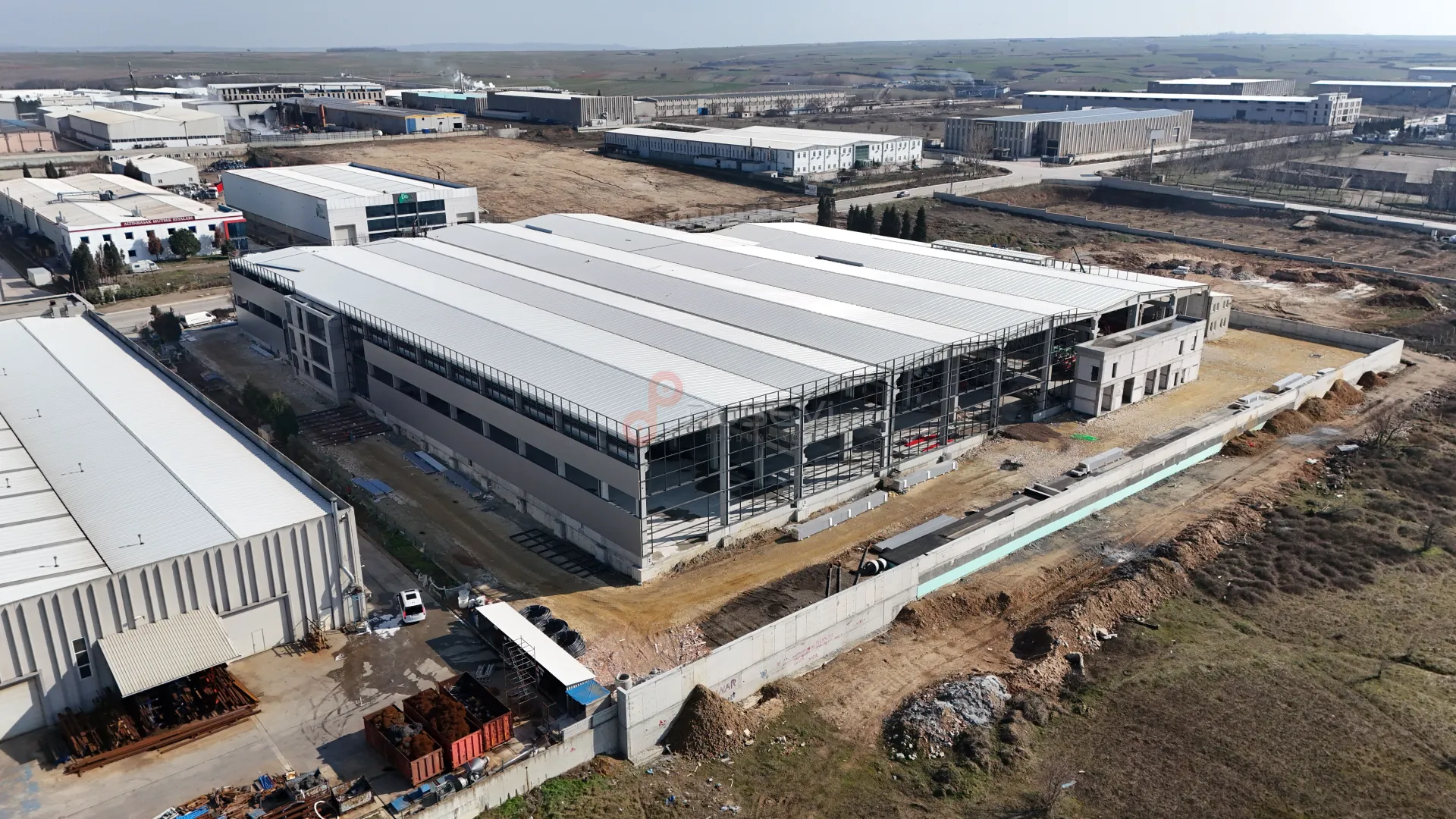 Çorlu Organize Sanayi Bölgesi (OSB) Fabrika İnşaatı ve Şantiye Süreçleri Profesyonel Drone Çekimi - 8