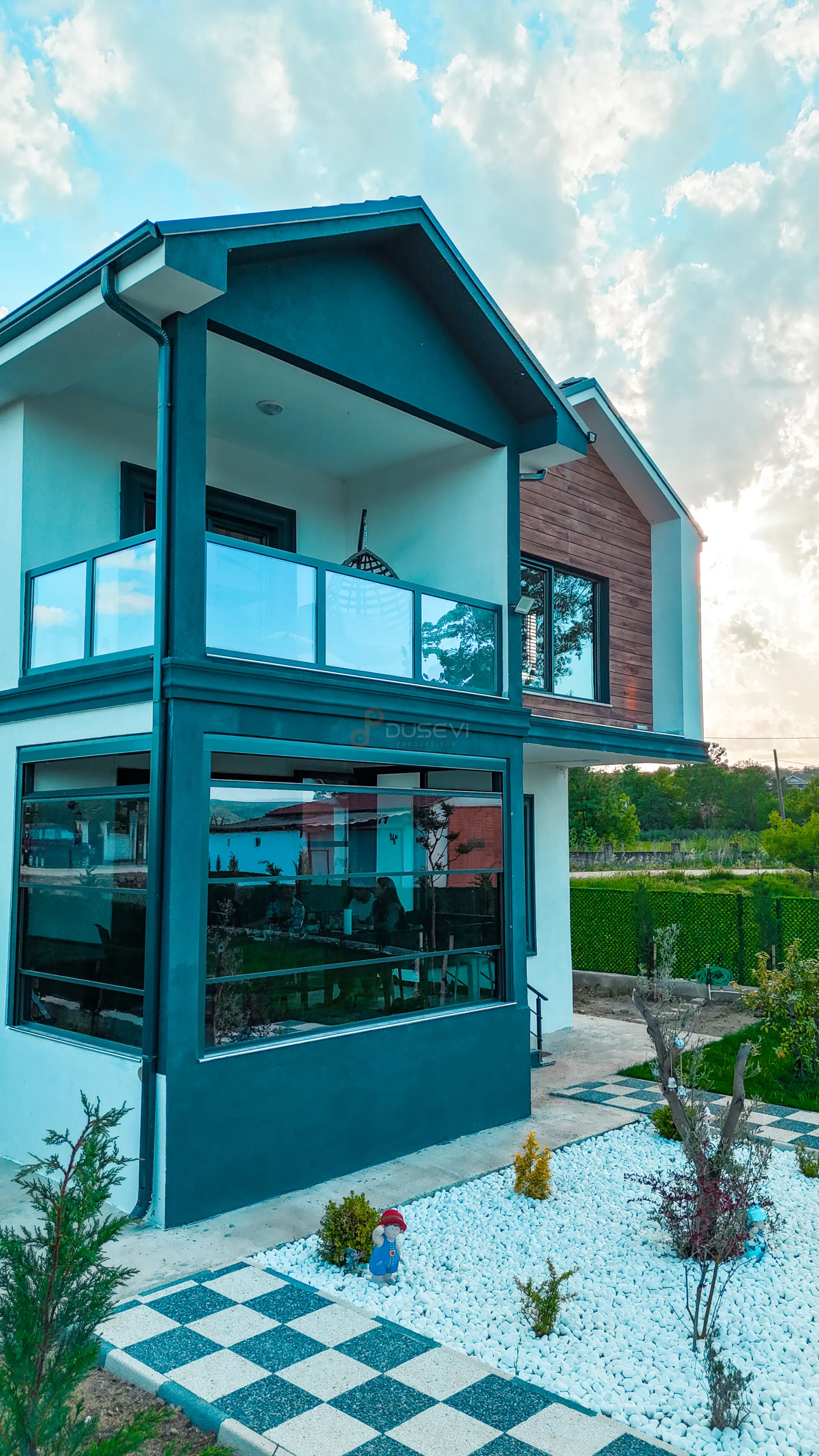 Kırklareli Modern Çelik Yapı Villa ve Bina Projeleri Profesyonel Drone Çekimi - 4