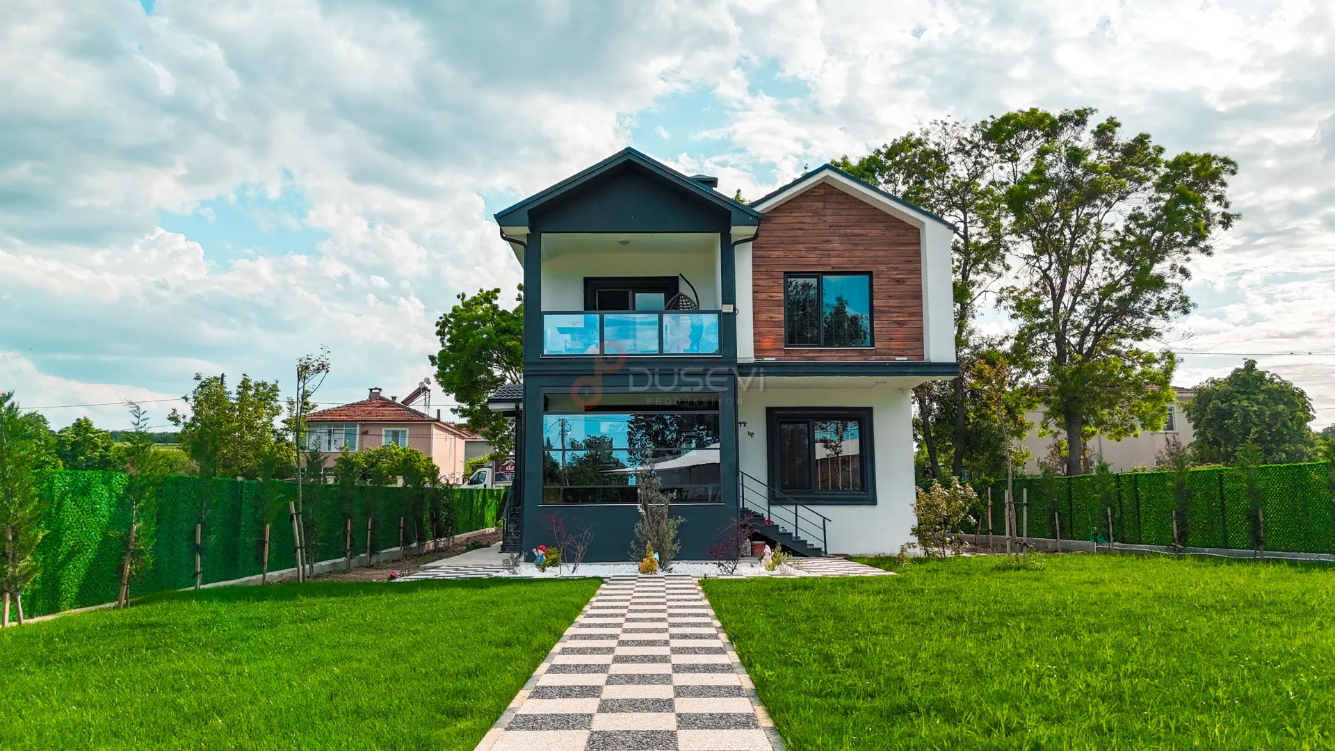 Kırklareli Modern Çelik Yapı Villa ve Bina Projeleri Profesyonel Drone Çekimi - 5