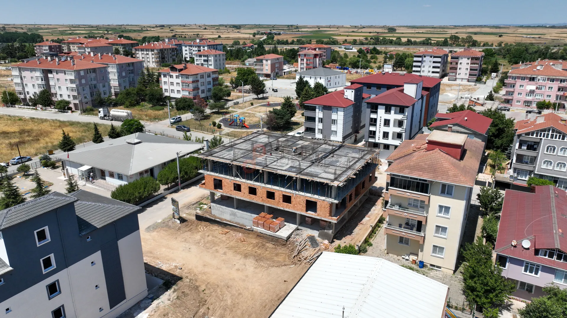 Tekirdağ Saray Modern İnşaat Projesi ve Şantiye İlerleme Takibi Profesyonel Drone Çekimi - 3