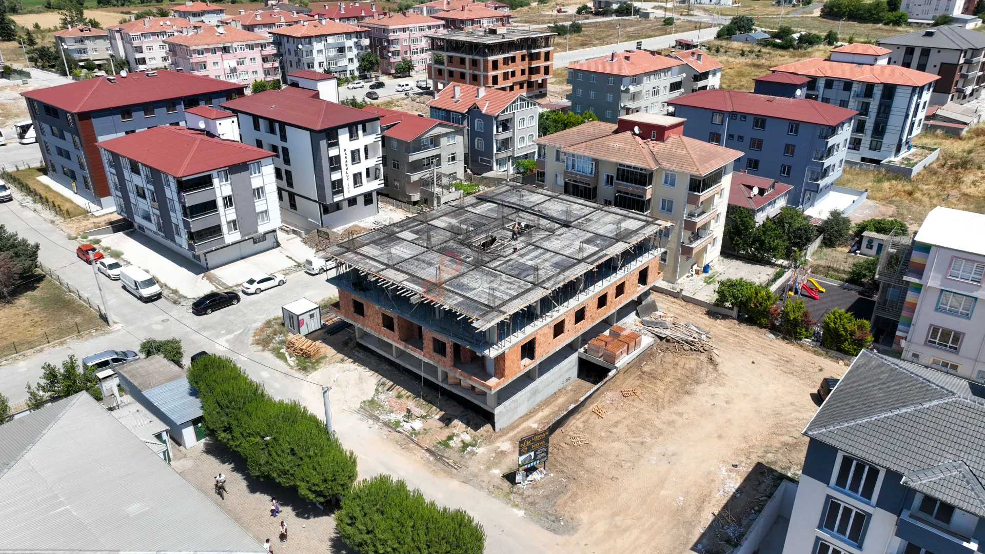 Tekirdağ Saray Modern İnşaat Projesi ve Şantiye İlerleme Takibi Profesyonel Drone Çekimi - 4